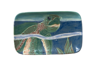 Portland Swimming Turtle Plate