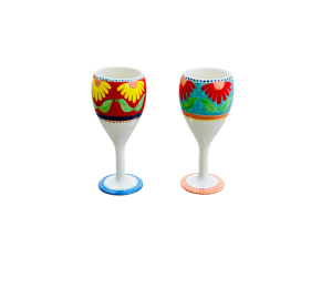 Portland Floral Wine Glass Set