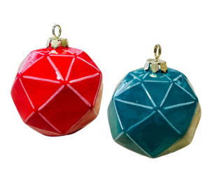 Portland Jewel Toned Faceted Ornament